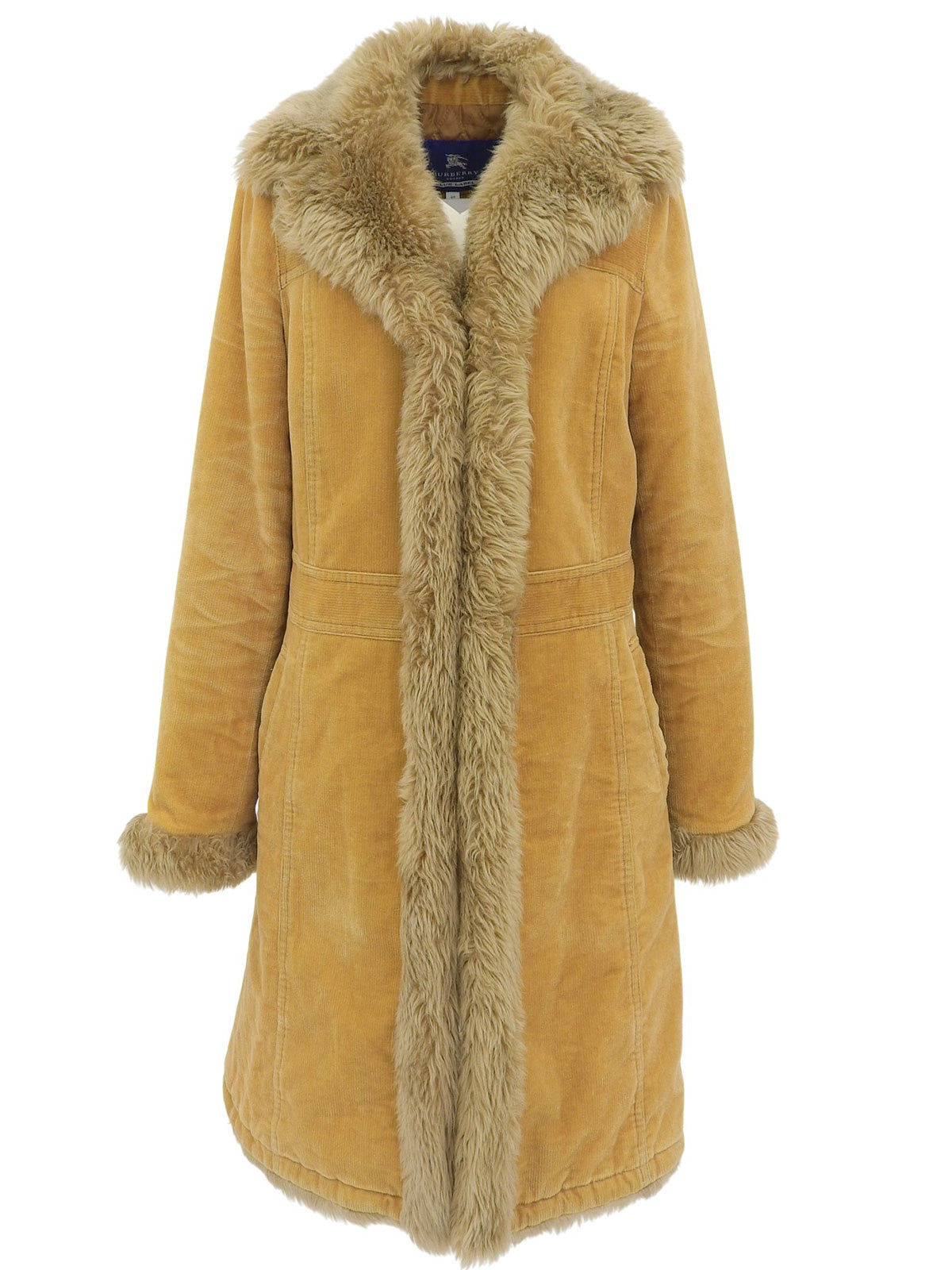 コーデュロイロングコート キャメル