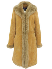 コーデュロイロングコート キャメル