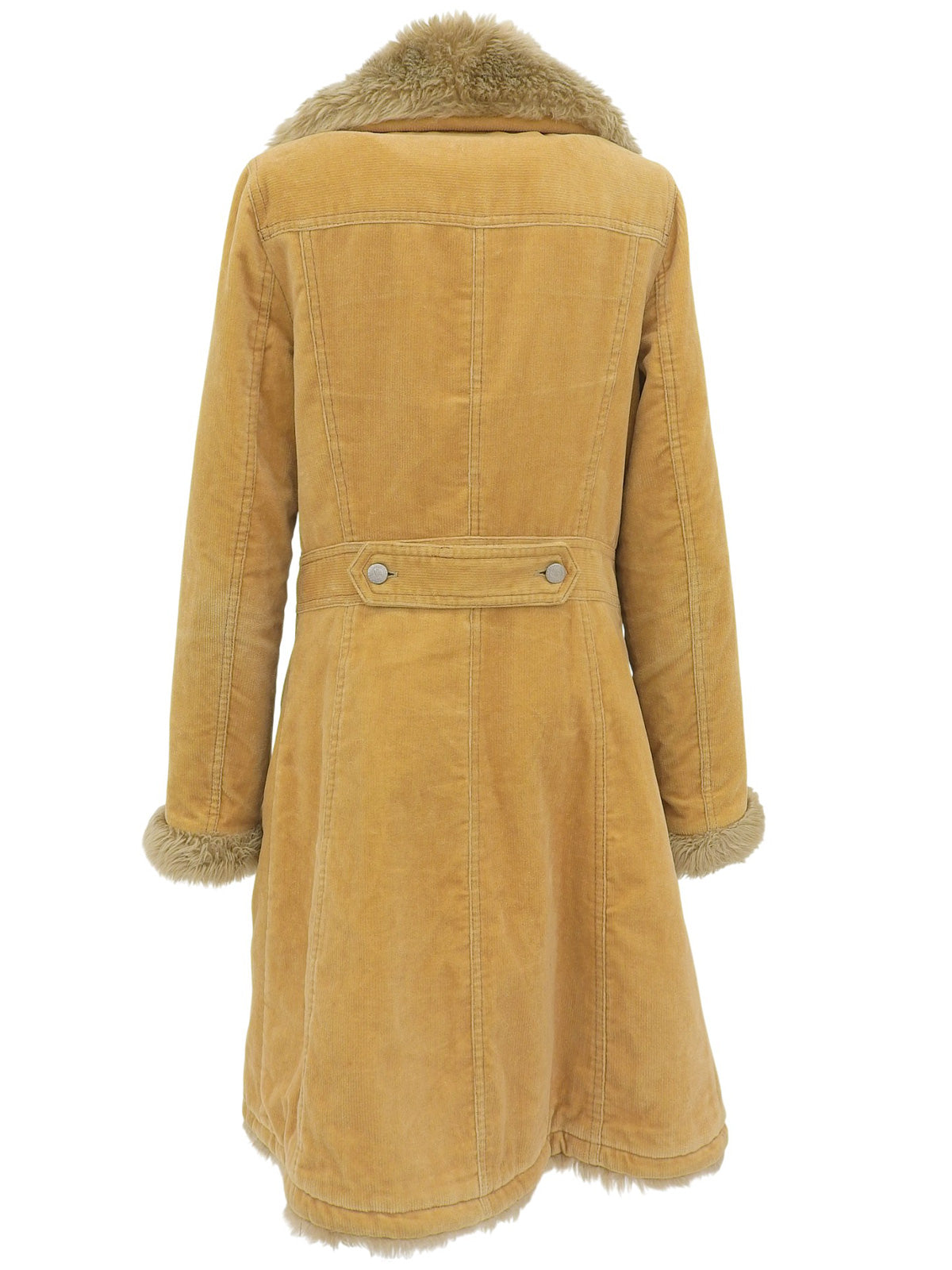 コーデュロイロングコート キャメル