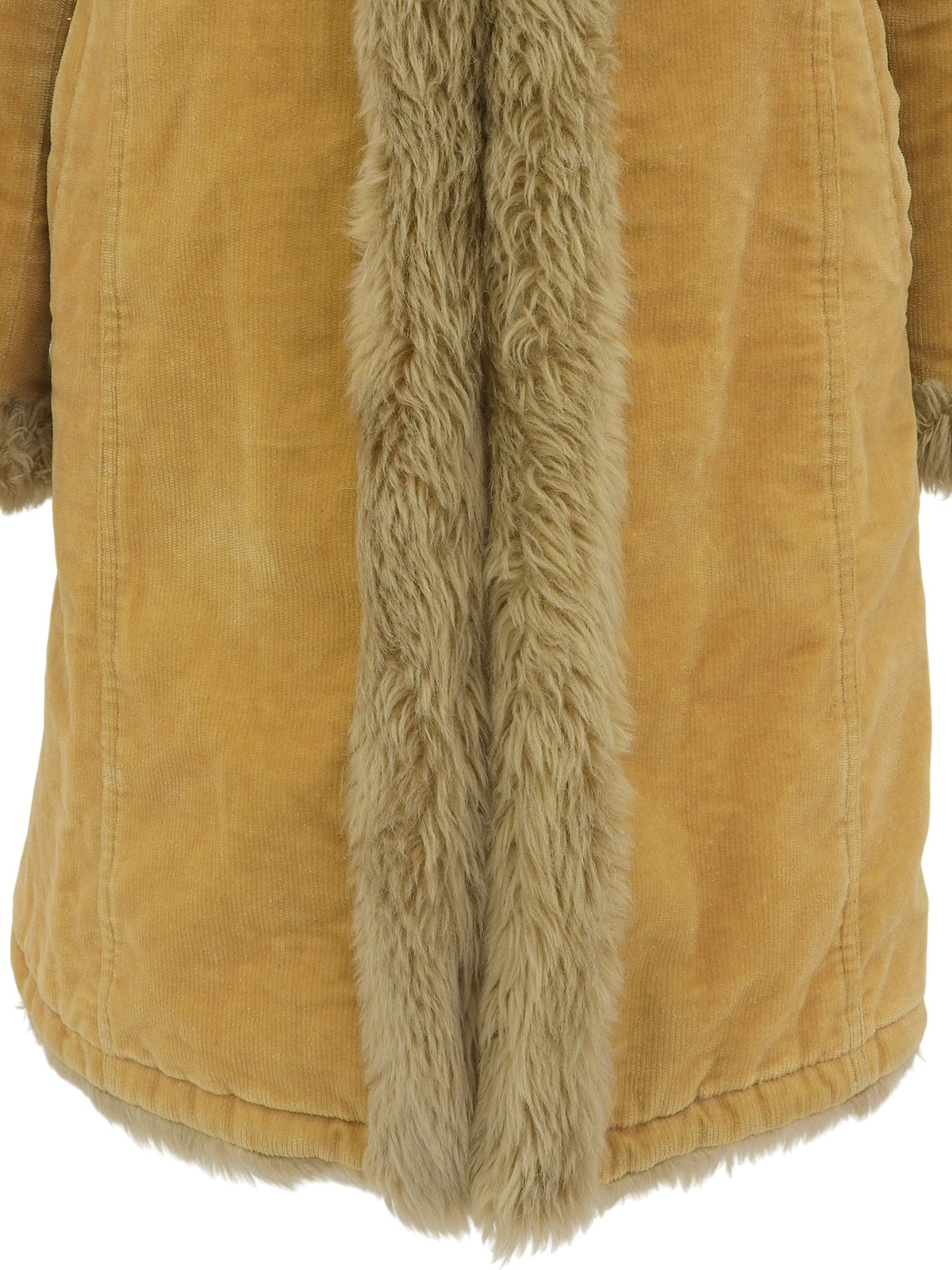 コーデュロイロングコート キャメル