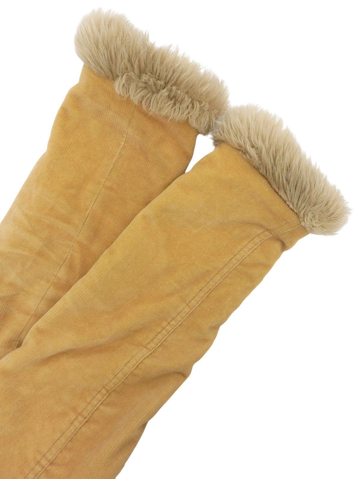 コーデュロイロングコート キャメル