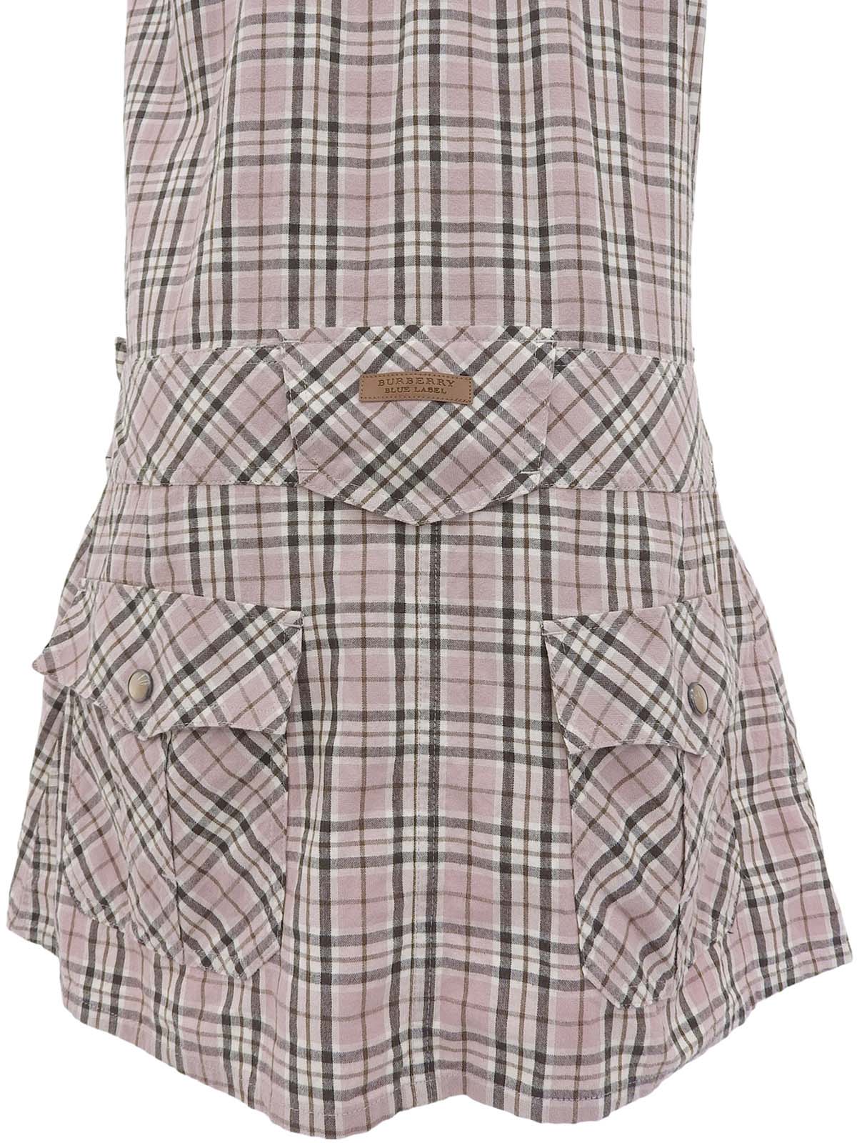 Check Pattern Sleeveless Dress in Pink