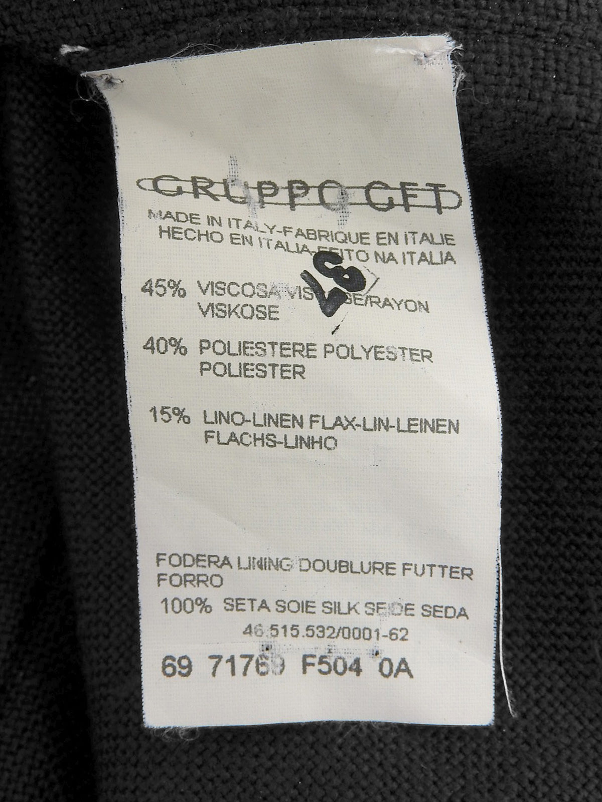 Square Hook Pleated Sleeve Jacket in Black