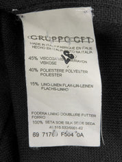 Square Hook Pleated Sleeve Jacket in Black