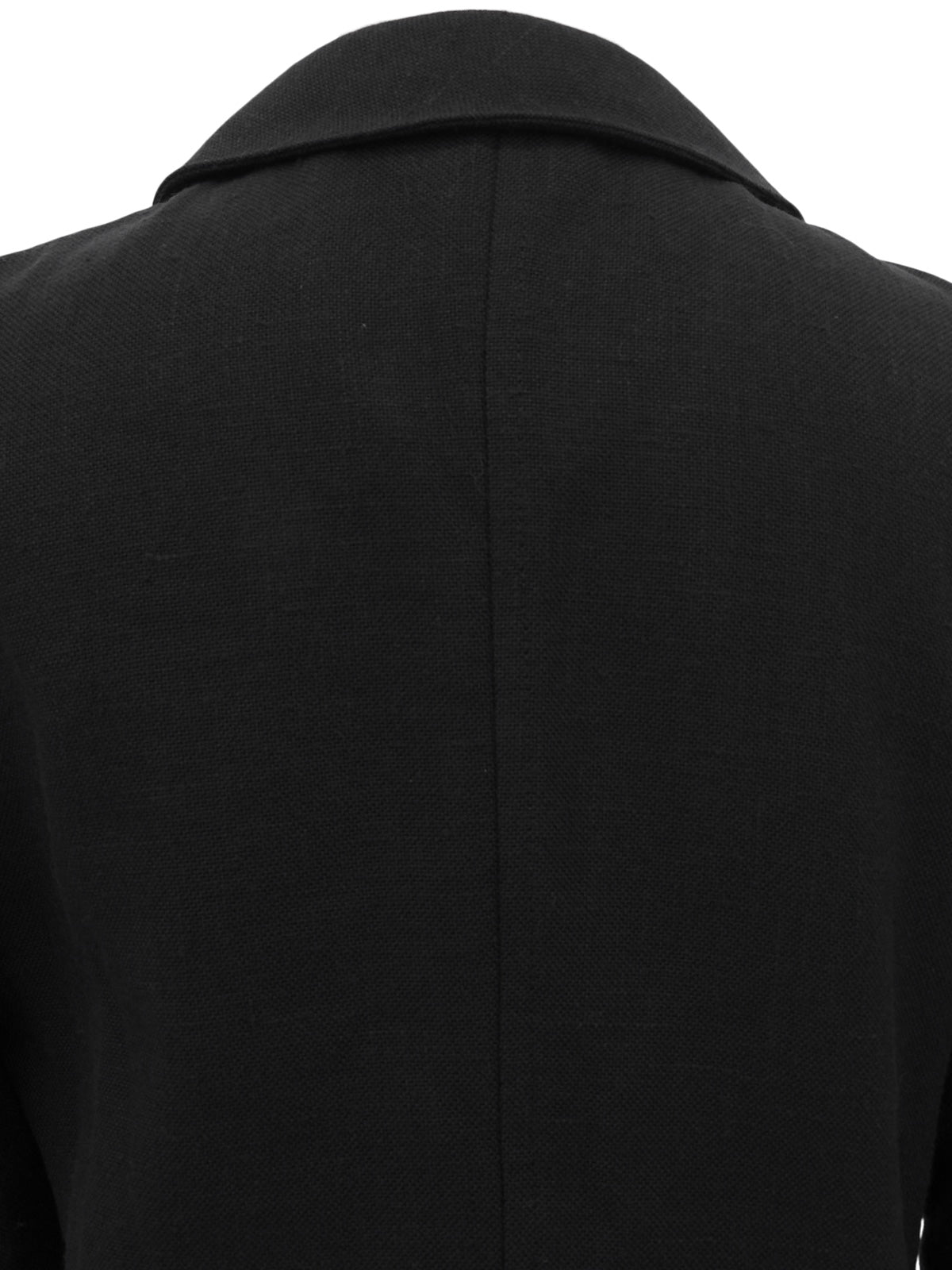 Square Hook Pleated Sleeve Jacket in Black
