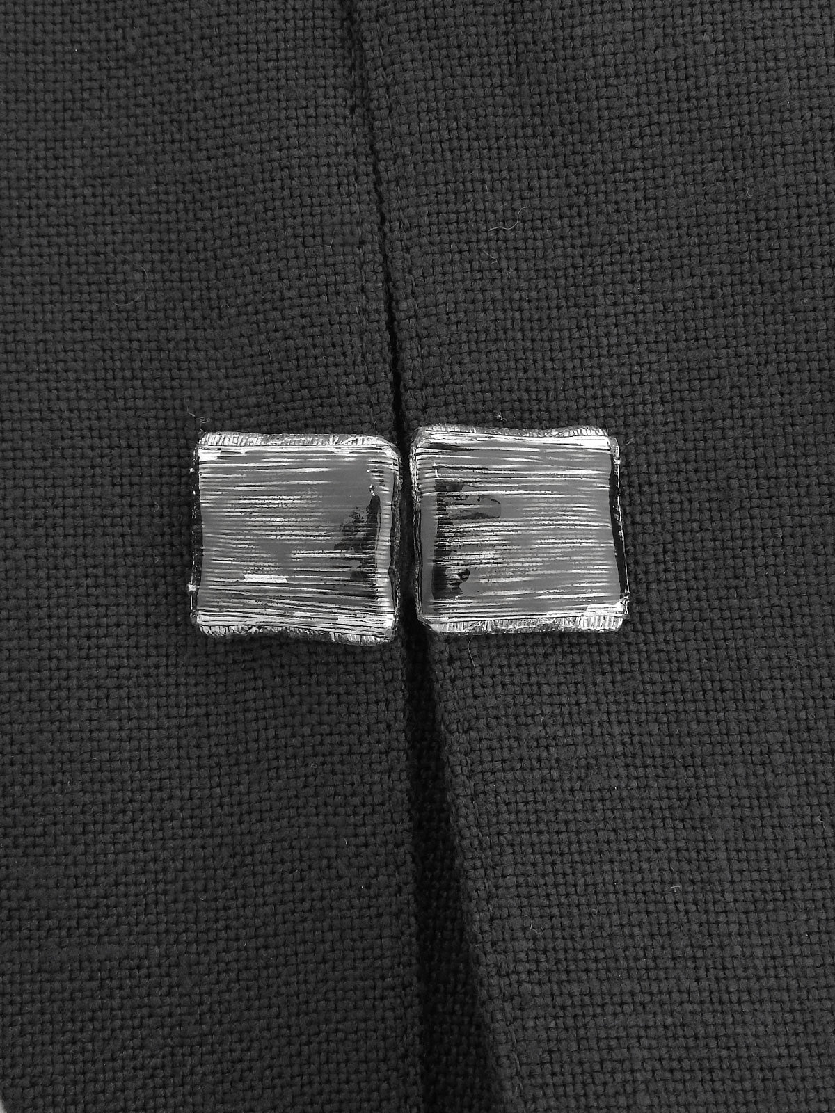 Square Hook Pleated Sleeve Jacket in Black