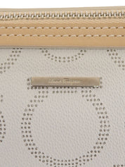 ガンチーニプレートパターンワンショルダーバッグ アイスブルー/ベージュ