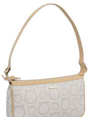 ガンチーニプレートパターンワンショルダーバッグ アイスブルー/ベージュ