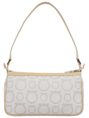 ガンチーニプレートパターンワンショルダーバッグ アイスブルー/ベージュ