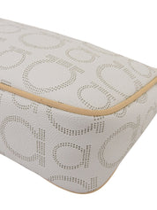 ガンチーニプレートパターンワンショルダーバッグ アイスブルー/ベージュ