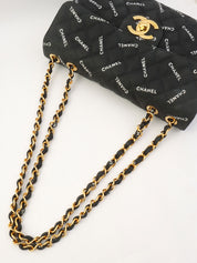 1995年頃製 クルーズラインロゴチェーンショルダーバッグ ブラック