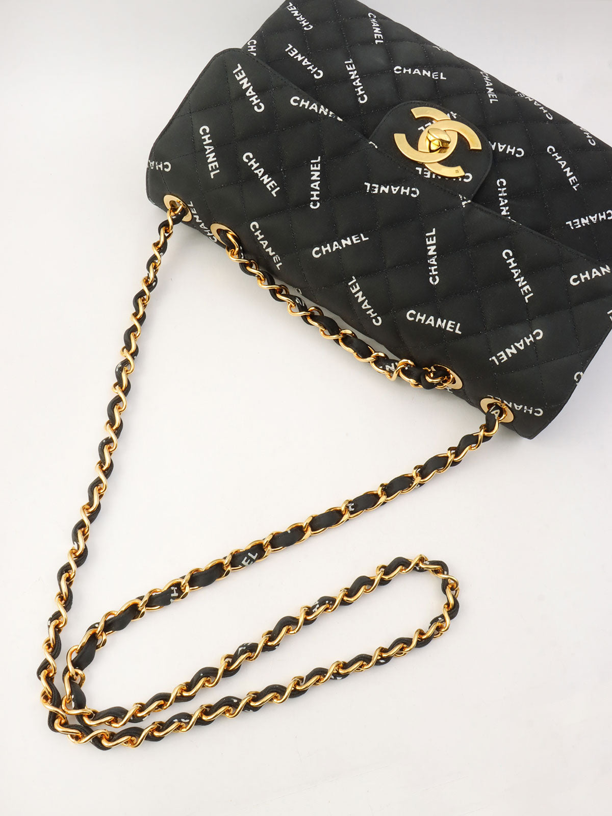 1995年頃製 クルーズラインロゴチェーンショルダーバッグ ブラック