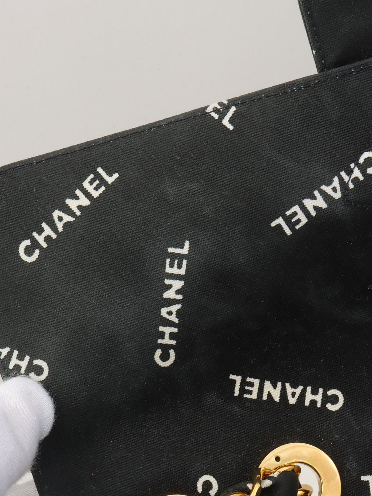 1995年頃製 クルーズラインロゴチェーンショルダーバッグ ブラック