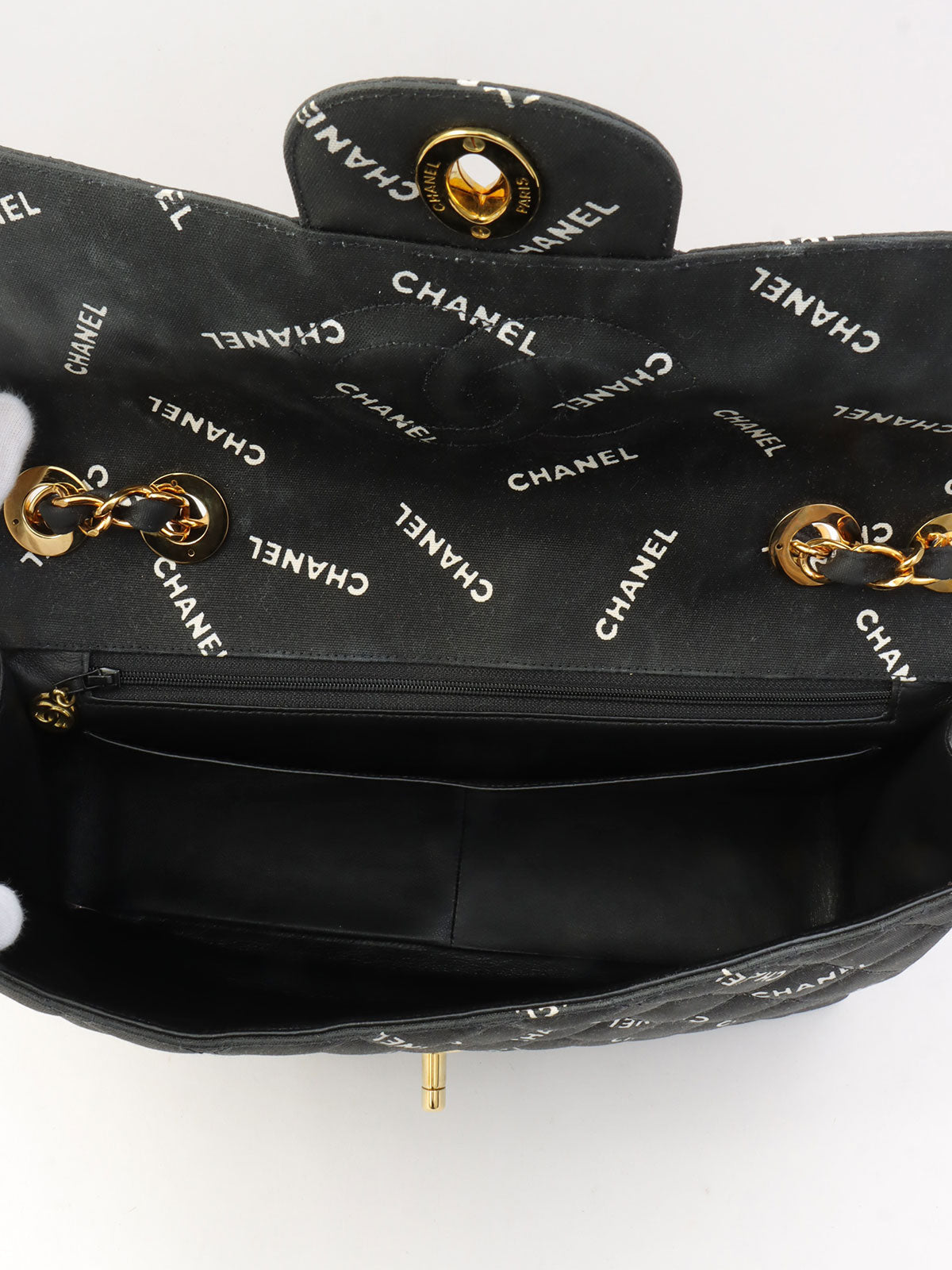 1995年頃製 クルーズラインロゴチェーンショルダーバッグ ブラック