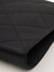 2000年頃製 シルクサテンCCマークプレートショルダーバッグ ブラック