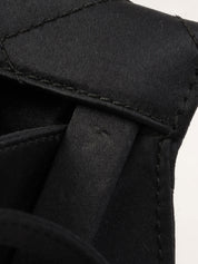 2000年頃製 シルクサテンCCマークプレートショルダーバッグ ブラック