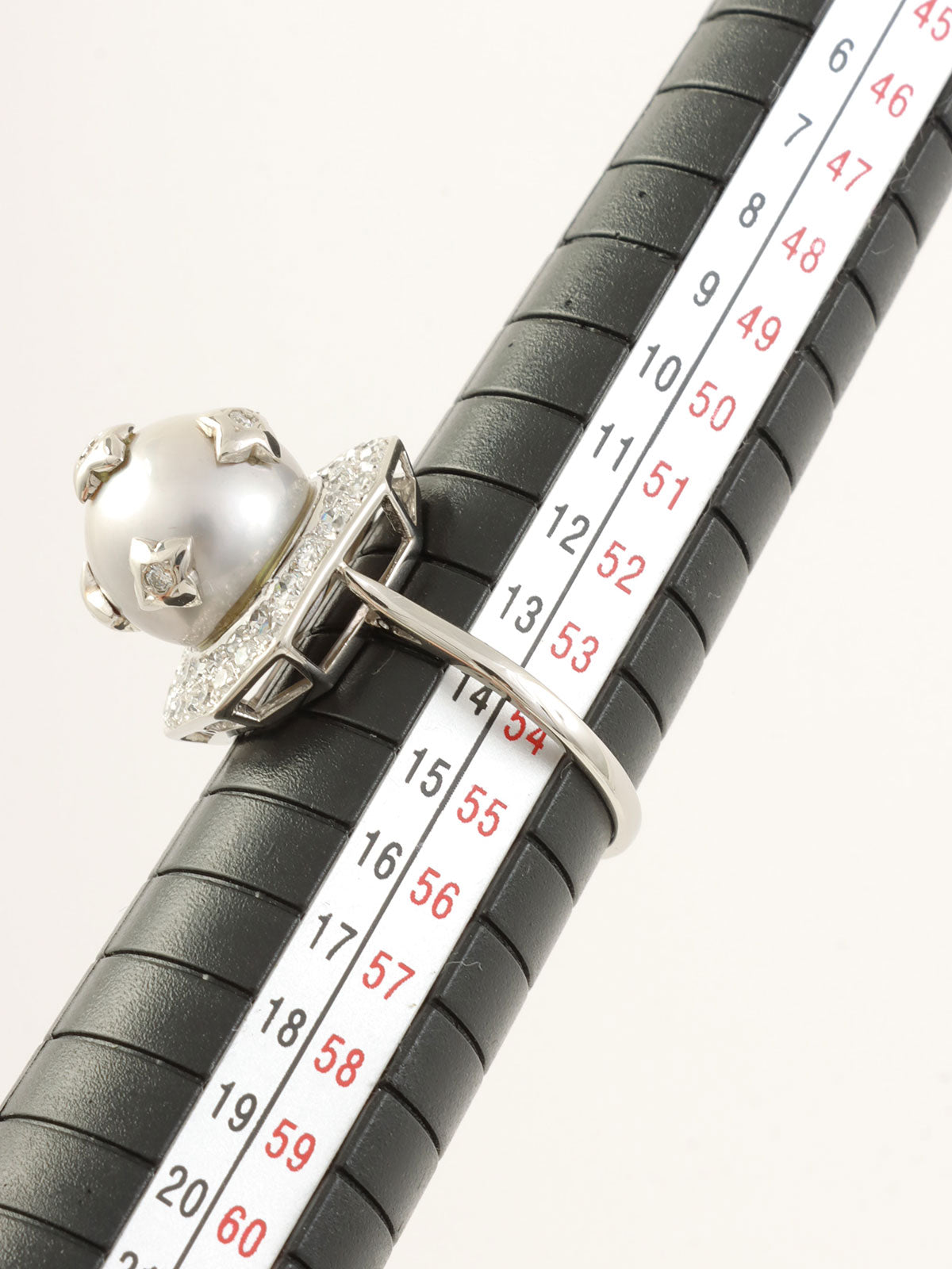 プラチナダイヤモンドパールリング　シルバー