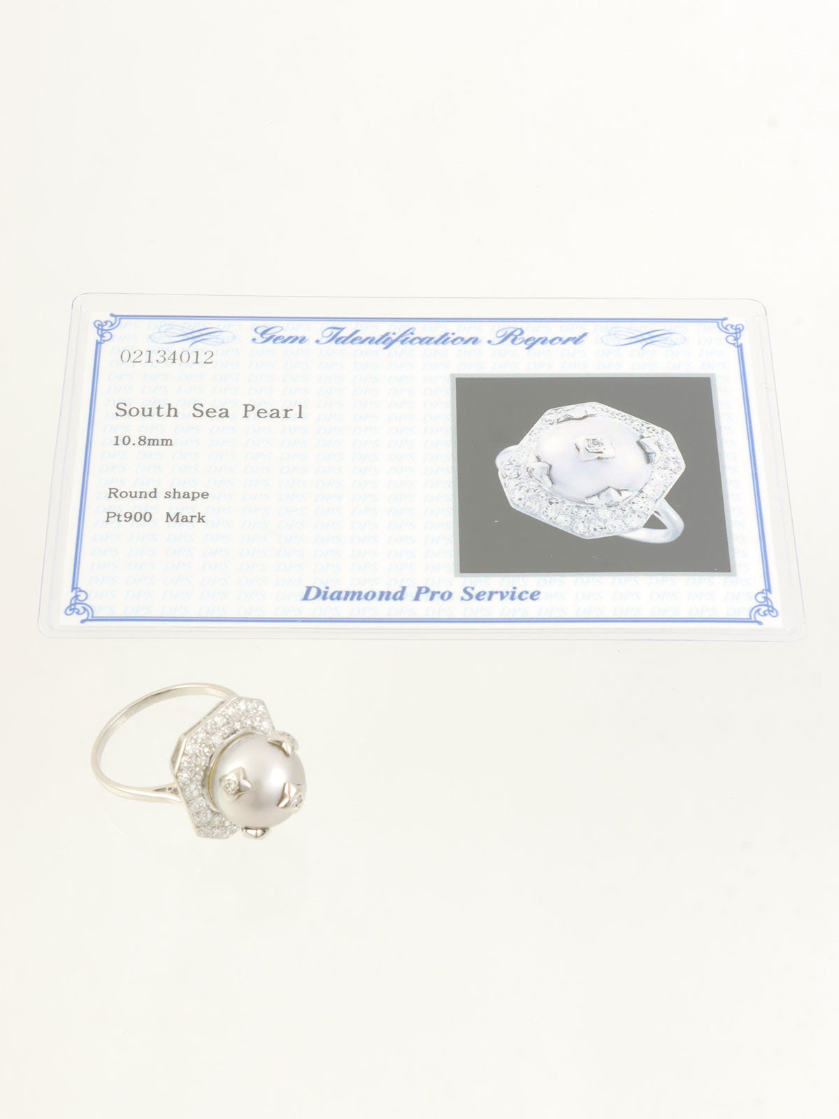 プラチナダイヤモンドパールリング　シルバー