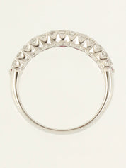 Platinum Ruby Diamond Ring in Silver/Pink