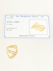 18K Gold Diamond Design Ring
