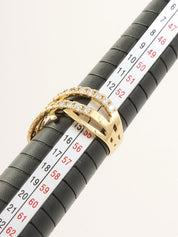 18K Gold Diamond Design Ring