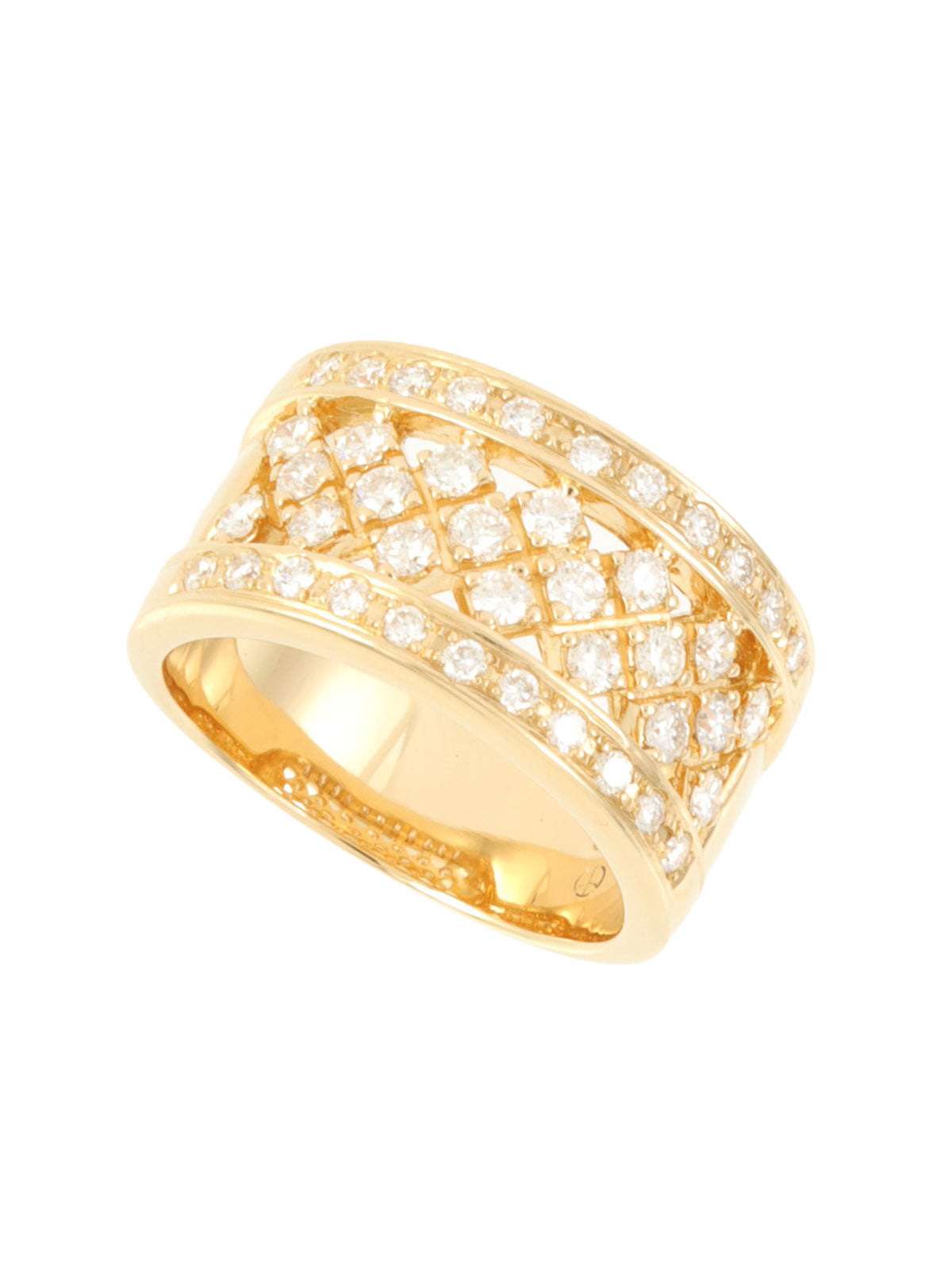 18K Gold Diamond Design Ring