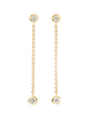 18K金钻石摇摆耳环