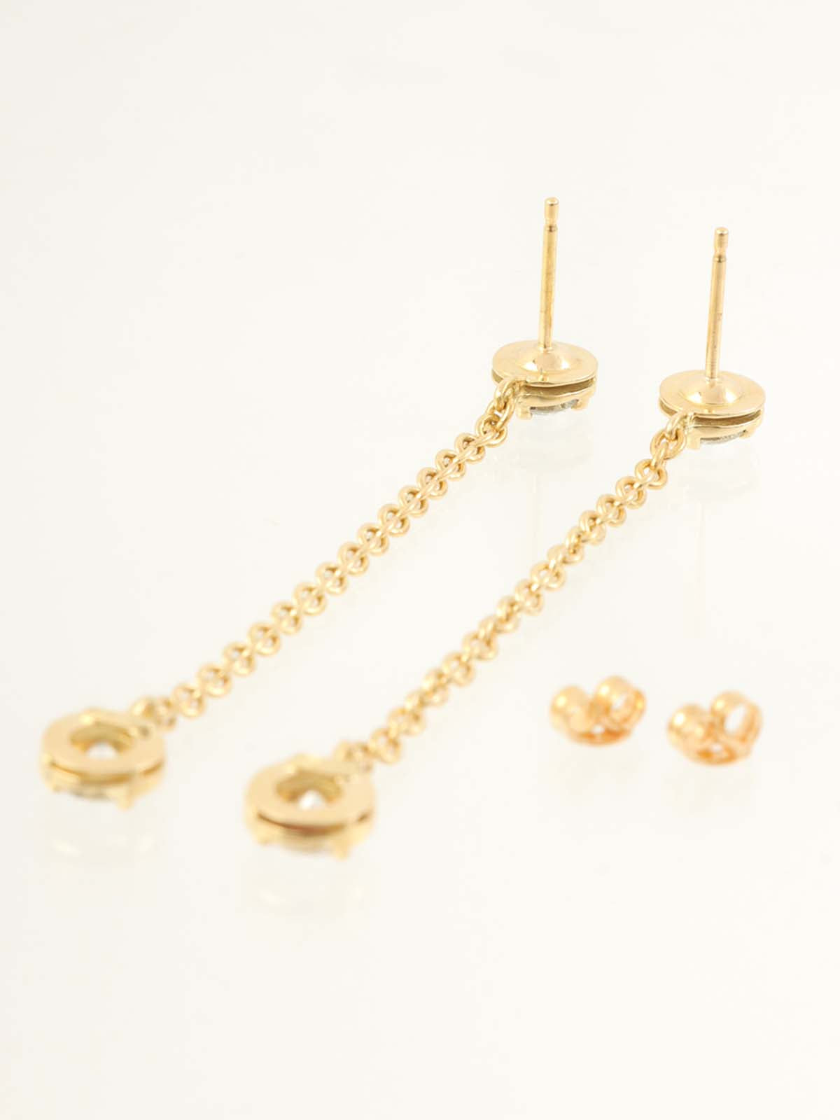 18K金钻石摇摆耳环