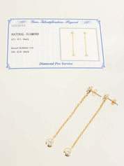 18K金钻石摇摆耳环