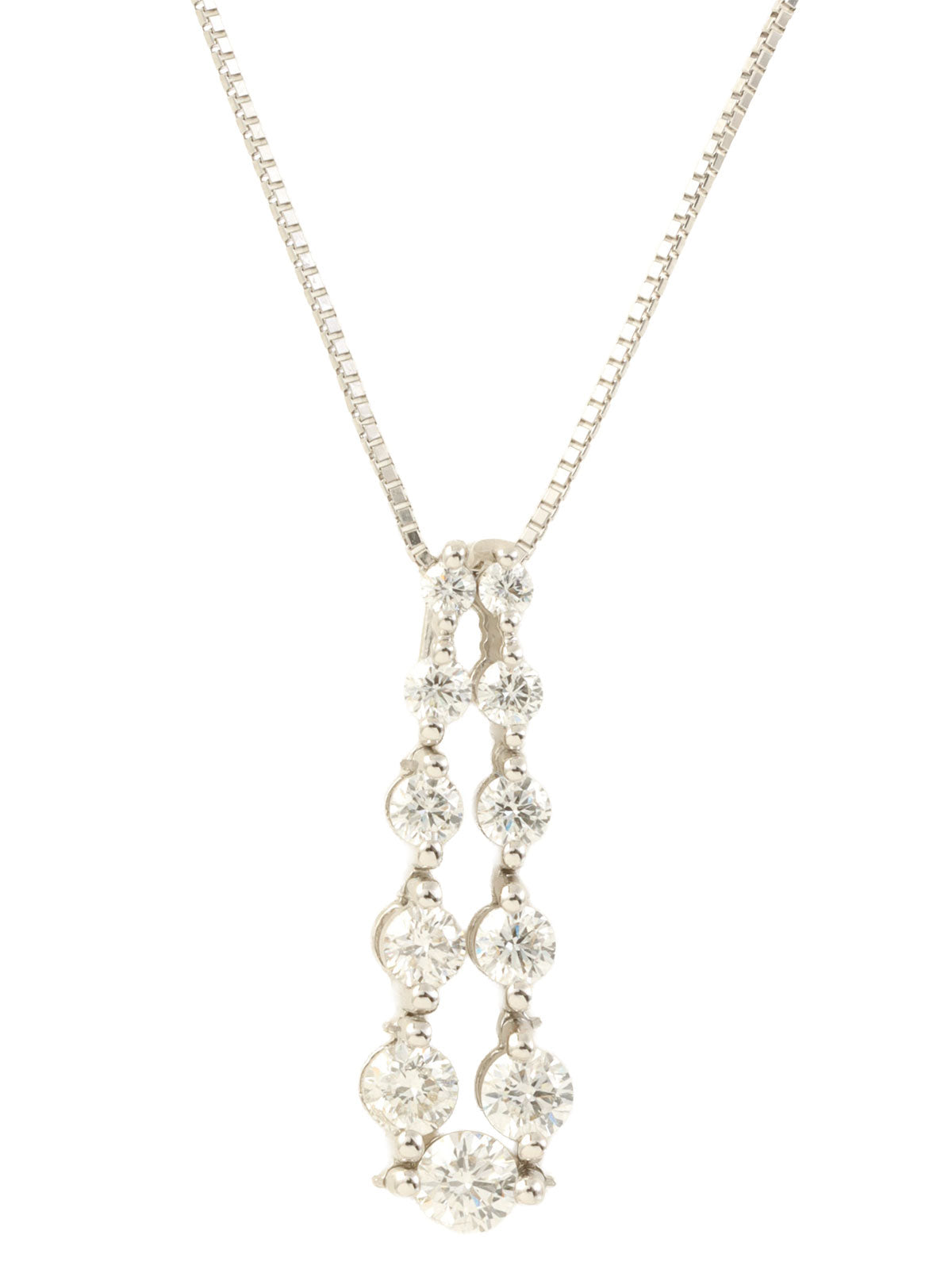 18K Diamond Necklace in Silver