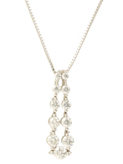 18K Diamond Necklace in Silver