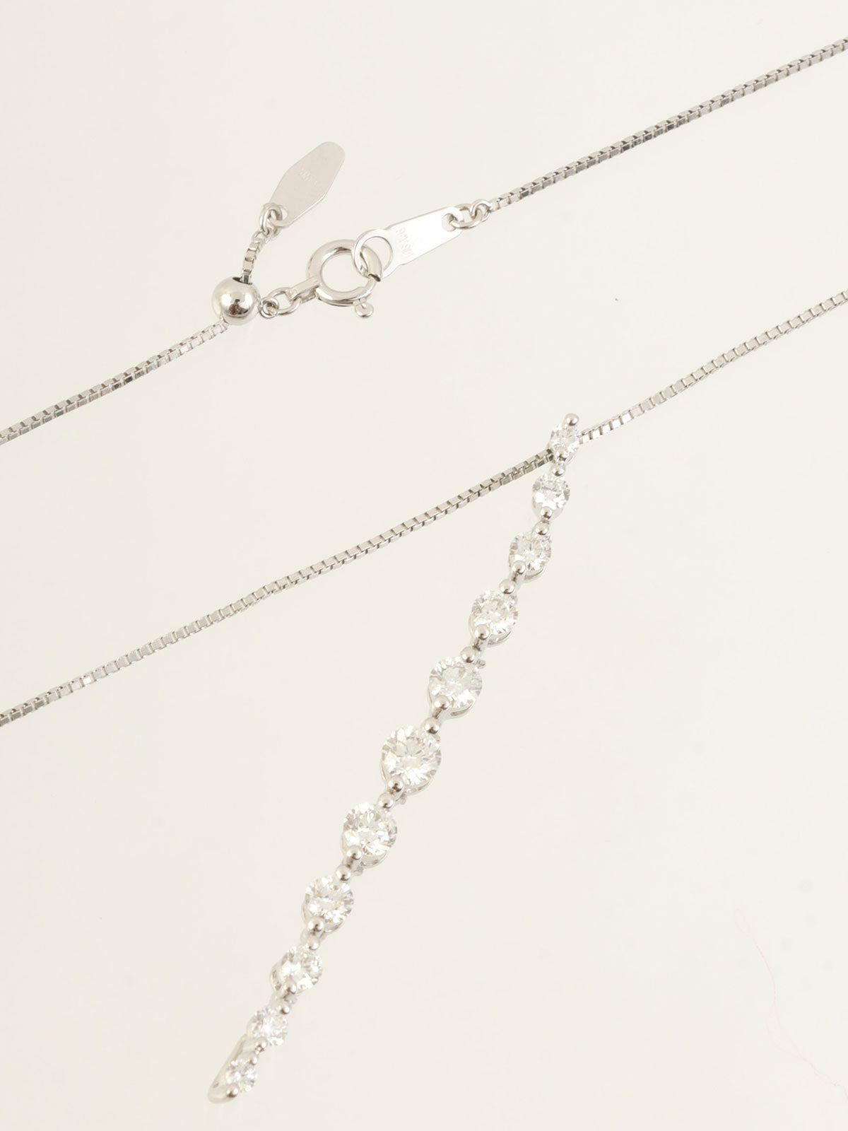 18Kダイヤモンドネックレス シルバー