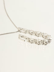 18K Diamond Necklace in Silver