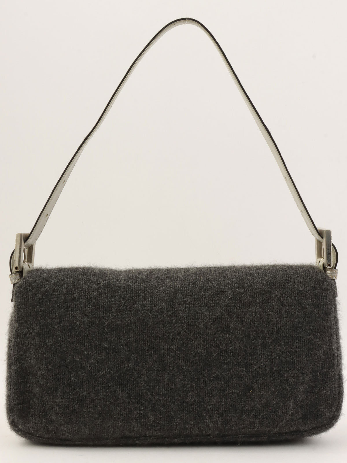 Knitted Rhinestone Python Detail Mamma Baguette Grey