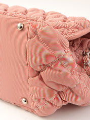 2009年頃製 バブルキルトCCマークプレートチェーンショルダーバッグ レッド/ホワイト