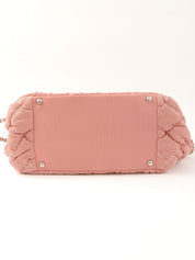 2009年頃製 バブルキルトCCマークプレートチェーンショルダーバッグ レッド/ホワイト