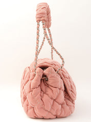 2009年頃製 バブルキルトCCマークプレートチェーンショルダーバッグ レッド/ホワイト