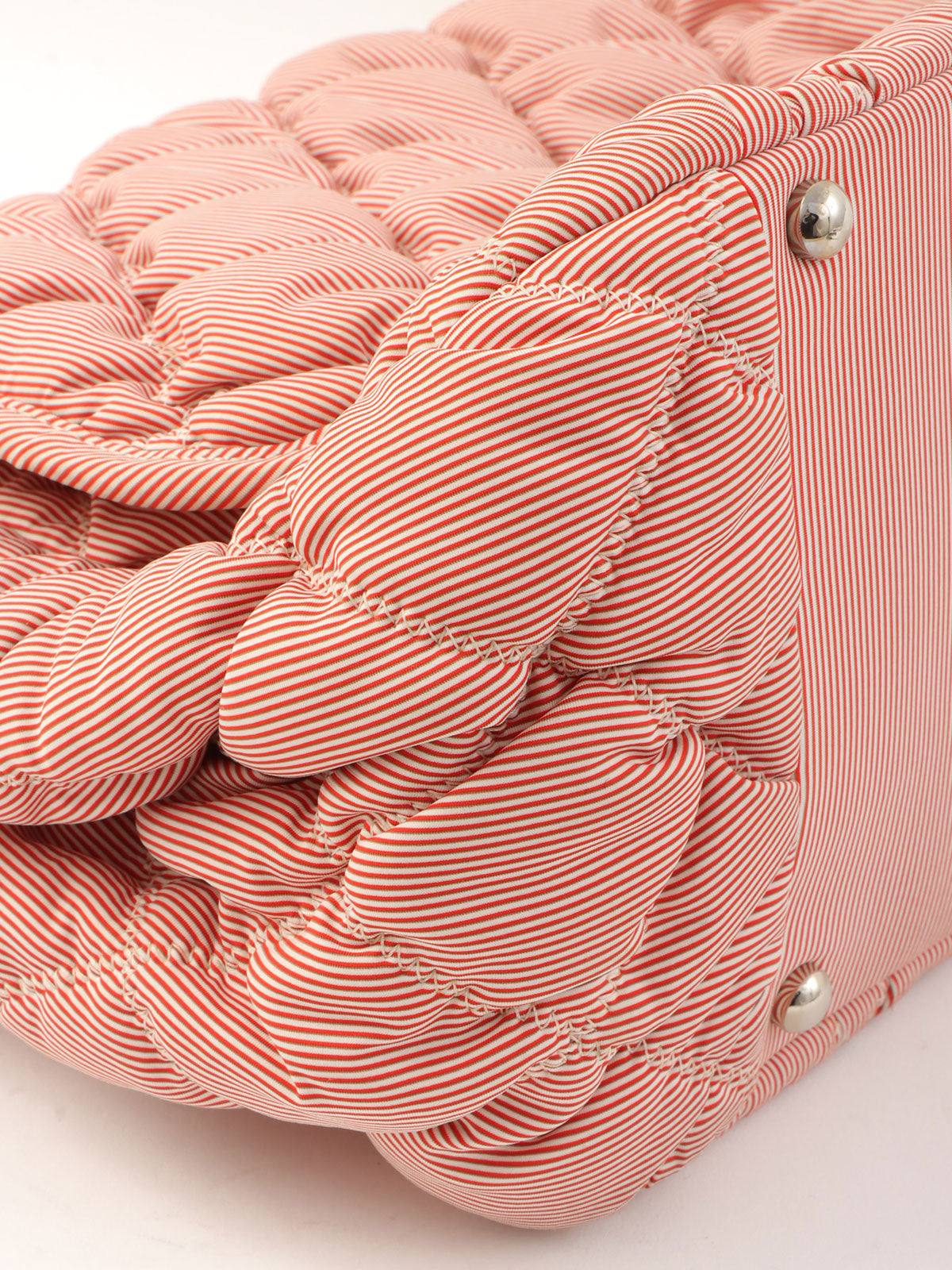 2009年頃製 バブルキルトCCマークプレートチェーンショルダーバッグ レッド/ホワイト