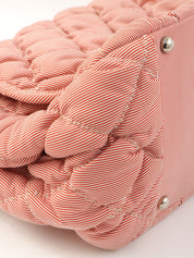 2009年頃製 バブルキルトCCマークプレートチェーンショルダーバッグ レッド/ホワイト