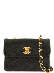 1990年頃製 CCターンロックチェーンショルダーバッグミニ ブラック