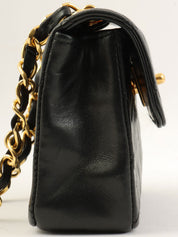 1990年頃製 CCターンロックチェーンショルダーバッグミニ ブラック