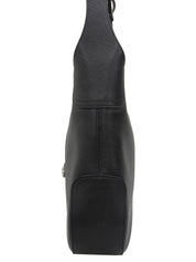Gancini Plate Shoulder Bag in Black