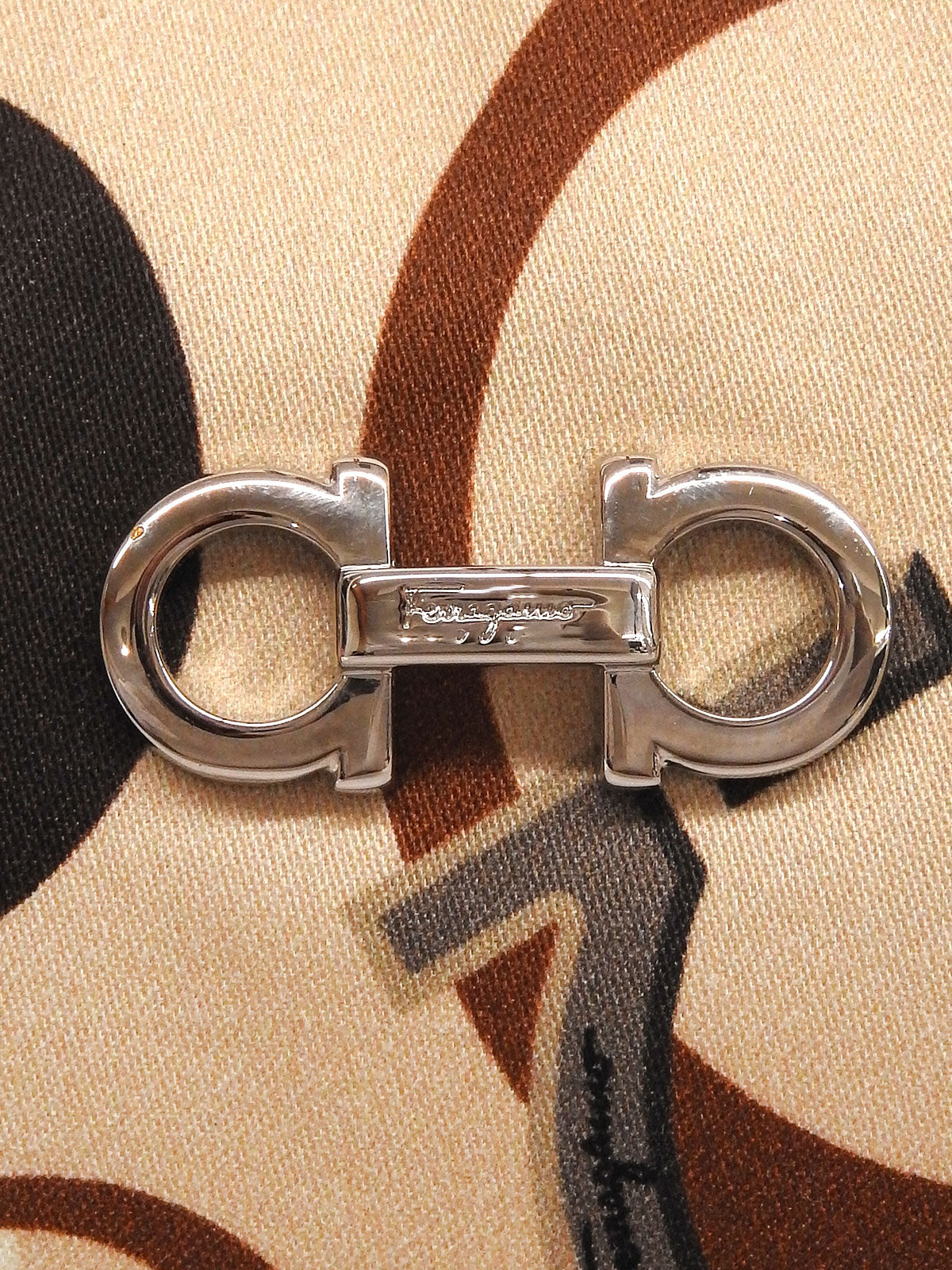 ガンチーニパターンショルダーバッグ ベージュ