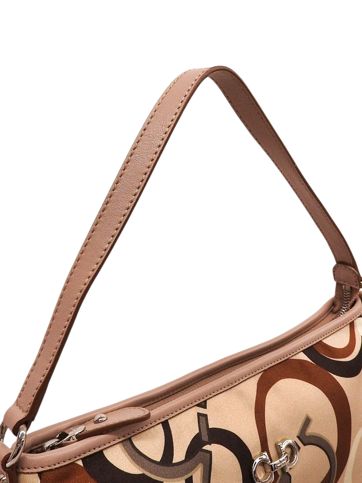 ガンチーニパターンショルダーバッグ ベージュ