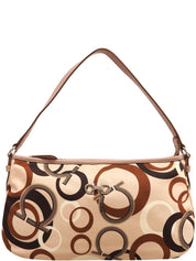 ガンチーニパターンショルダーバッグ ベージュ