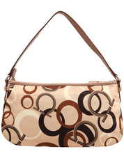 ガンチーニパターンショルダーバッグ ベージュ