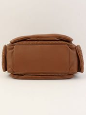 イントレチャートハンドバッグ ブラウン