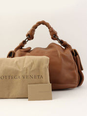 イントレチャートハンドバッグ ブラウン