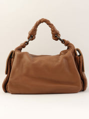 イントレチャートハンドバッグ ブラウン