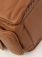 イントレチャートハンドバッグ ブラウン